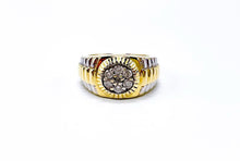 Lade das Bild in den Galerie-Viewer, RLX Stil | Unisex | Präsidentenband Glieder Präsidenten | Bicolor Gold Weißgold Diamanten Ring Gr. 56 | 0,47ct | 18 Karat 750K