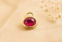 Lade das Bild in den Galerie-Viewer, Vintage Schmuck I Gold Anhänger I Goldschmuck I 18 Karat 750K I *Turmalin*