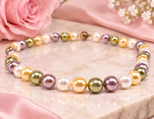 Lade das Bild in den Galerie-Viewer, Eine Bunte Mischung I Perlenkette I Perlen Gold Schmuck Kette I 14 Karat 585K