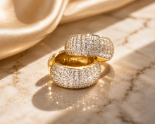 Lade das Bild in den Galerie-Viewer, Luxus Diamanten Ohrringe Creolen | 14 Karat 585K Gold | 1,00 ct