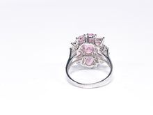 Lade das Bild in den Galerie-Viewer, Blumen Ring | rosa weiß DQCZ Steine | Gr. 63 | 925er Silber