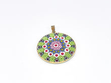 Lade das Bild in den Galerie-Viewer, Millefiori Murrina Murano Glas | Silberschmuck | Silber Schmuck Anhänger | vergoldet | 925er