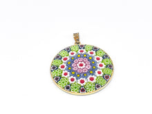 Lade das Bild in den Galerie-Viewer, Millefiori Murrina Murano Glas | Silberschmuck | Silber Schmuck Anhänger | vergoldet | 925er