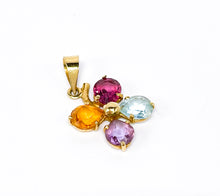 Lade das Bild in den Galerie-Viewer, Gold I Goldschmuck I Anhänger I Kleeblatt I Glücksbringer I Regenbogen Farben I 18 Karat 750K