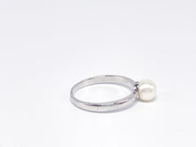 Lade das Bild in den Galerie-Viewer, Silber Perlen Ring (Weiß-farbig) | Silberschmuck | Schmuck | Gr. 63 Ø 7mm | 925er