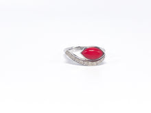 Lade das Bild in den Galerie-Viewer, Silber | Silberschmuck | Schmuck | roter Ring | Gr. 62 | 925er