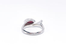 Lade das Bild in den Galerie-Viewer, Silber | Silberschmuck | Schmuck | roter Ring | Gr. 62 | 925er