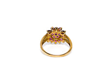 Lade das Bild in den Galerie-Viewer, Flowers Blumen Vintage Schmuck Ring Gold I 333K 8 Karat