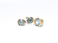 Lade das Bild in den Galerie-Viewer, Ohrringe/ Ohrstecker + AnhÀnger Schmuck Set I Gold I *Aquamarin Blautopas* I 8 Karat 333K