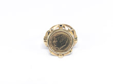 Lade das Bild in den Galerie-Viewer, Vintage - Antik Schmuck | Siegelring Gold Ring Münzring Münze | JFK In Memoriam John F. Kennedy | 8 Karat 333K