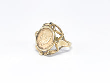 Lade das Bild in den Galerie-Viewer, Vintage - Antik Schmuck | Siegelring Gold Ring Münzring Münze | JFK In Memoriam John F. Kennedy | 8 Karat 333K