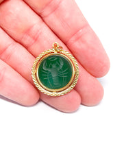 Lade das Bild in den Galerie-Viewer, Krebs Sternzeichen | Gold Anhänger | Münzform | 18 Karat 750K