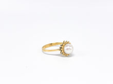 Lade das Bild in den Galerie-Viewer, Vintage Schmuck | Perlen Gold Ring | Goldschmuck | GR 54 18 Karat 750K