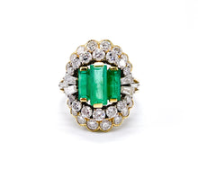 Lade das Bild in den Galerie-Viewer, Antik Vintage Schmuck | Turmalin Diamant Ring 2,00 ct | 18 Karat 750K
