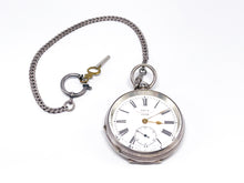 Lade das Bild in den Galerie-Viewer, Kay´s Perfection Lever Taschenuhr | Antik Vintage 19 JHD. | Silber Herren Uhr Unisex | Ø 54 mm 935er