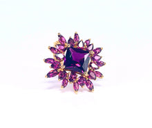 Lade das Bild in den Galerie-Viewer, Vintage Luxus Schmuck I Gold Anhänger I Amethyst lila Stern I 14 Karat 585K