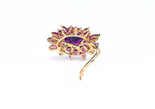 Lade das Bild in den Galerie-Viewer, Vintage Luxus Schmuck I Gold Anhänger I Amethyst lila Stern I 14 Karat 585K