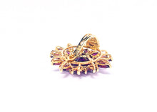 Lade das Bild in den Galerie-Viewer, Vintage Luxus Schmuck I Gold Anhänger I Amethyst lila Stern I 14 Karat 585K