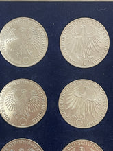 Lade das Bild in den Galerie-Viewer, 10-DM Deutsche Mark Kpl. Set | Olympiade Olympische Spiele München 1972 D F G J | Silber Münzen