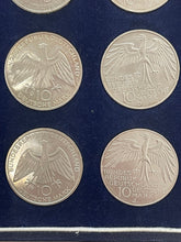 Lade das Bild in den Galerie-Viewer, 10-DM Deutsche Mark Kpl. Set | Olympiade Olympische Spiele München 1972 D F G J | Silber Münzen