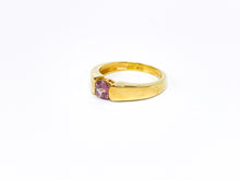 Lade das Bild in den Galerie-Viewer, Silber I Silberschmuck I Ring mit einem rosa Stein (vergoldet) I 925er