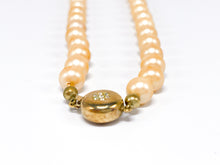 Lade das Bild in den Galerie-Viewer, Vintage 1990 Zuchtperlenkette Perlenkette Perlenschmuck Schmuck Goldschmuck Zuchtperlen Perlen Kette | Diamanten | Gold | 14 Karat 585K | Original-Rechnung 6648 DM