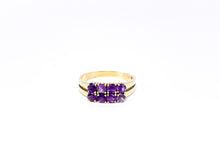 Lade das Bild in den Galerie-Viewer, Vintage Schmuck I Gold Ring I *lila Amethyst* I 14 Karat 585K