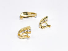 Lade das Bild in den Galerie-Viewer, Bicolor Schmuck-Set I Ohrringe Anhänger I Gold Weißgold I 14 Karat 585K I 0,24ct Diamanten I + Zertifikate