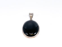 Lade das Bild in den Galerie-Viewer, Vintage Schmuck I Onyx schwarz I Silber Unisex Anhänger I 925er