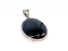 Lade das Bild in den Galerie-Viewer, Vintage Schmuck I Onyx schwarz I Silber Unisex Anhänger I 925er