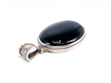 Lade das Bild in den Galerie-Viewer, Vintage Schmuck I Onyx schwarz I Silber Unisex Anhänger I 925er