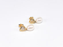 Lade das Bild in den Galerie-Viewer, Herz Perlen I Silberschmuck I Silber Schmuck vergoldet I Damen Ohrringe I 925er