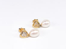 Lade das Bild in den Galerie-Viewer, Herz Perlen I Silberschmuck I Silber Schmuck vergoldet I Damen Ohrringe I 925er