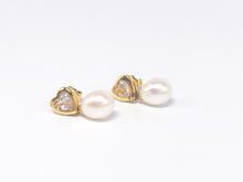 Lade das Bild in den Galerie-Viewer, Herz Perlen I Silberschmuck I Silber Schmuck vergoldet I Damen Ohrringe I 925er