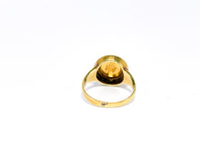 Lade das Bild in den Galerie-Viewer, Maximiliano Emperador | 1865 | Imperio Mexicano | Damen Siegelring | Gold Ring Münzring | 14 Karat 585K + 900er