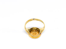 Lade das Bild in den Galerie-Viewer, Maximiliano Emperador | 1865 | Imperio Mexicano | Damen Siegelring | Gold Ring Münzring | 14 Karat 585K + 900er