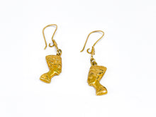 Lade das Bild in den Galerie-Viewer, Vintage Schmuck | Nofretete | Goldschmuck | Gold Ohrringe | 18 Karat 750K