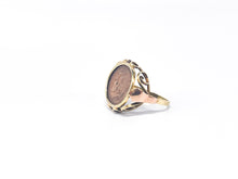 Lade das Bild in den Galerie-Viewer, Vintage - Antik Schmuck I Siegelring I Gold Ring + Münze I JFK I In Memoriam John F. Kennedy I 14 Karat 585K