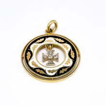 Lade das Bild in den Galerie-Viewer, Antik Vintage Schmuck | Eisernes Kreuz | Gold Goldschmuck | Anhänger mit ca. 0,05ct Diamanten besetzt | 14 Karat 585K