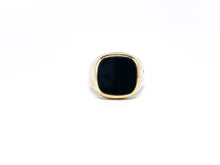 Lade das Bild in den Galerie-Viewer, Vintage Retro I *USED LOOK* I Onyx Siegelring I Herren Ring I Gold I 8 Karat 333K