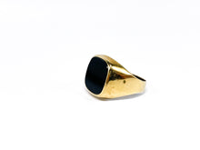 Lade das Bild in den Galerie-Viewer, Vintage Retro I *USED LOOK* I Onyx Siegelring I Herren Ring I Gold I 8 Karat 333K