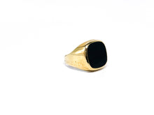 Lade das Bild in den Galerie-Viewer, Vintage Retro I *USED LOOK* I Onyx Siegelring I Herren Ring I Gold I 8 Karat 333K