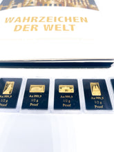 Lade das Bild in den Galerie-Viewer, 11/12er Set I Wahrzeichen der Welt I 999/1000er Goldbarren Gold Barren I 5 Dollars I Münzen I PP I 2019 & 2020