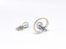 Lade das Bild in den Galerie-Viewer, Vintage I Perlenschmuck Ring + Anhänger Gold 750K 18 Karat Weißgold I 0,34ct