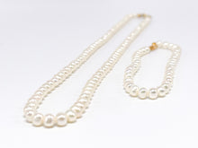 Lade das Bild in den Galerie-Viewer, Perlenschmuck I Unisex Gold Schmuck I Perlen Kette Armband I 8 Karat 333K 14 Karat 585K