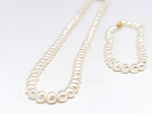 Lade das Bild in den Galerie-Viewer, Perlenschmuck I Unisex Gold Schmuck I Perlen Kette Armband I 8 Karat 333K 14 Karat 585K