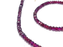 Lade das Bild in den Galerie-Viewer, Vintage I Damen Schmuck-Set I Gold Kette + Armband I lila - bordeauxrot I 14 Karat 585K