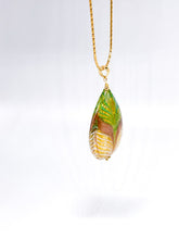 Lade das Bild in den Galerie-Viewer, Vintage Schmuck I Murano Tropfen I vergoldet I Anhänger + Kette I 925er Silber