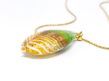 Lade das Bild in den Galerie-Viewer, Vintage Schmuck I Murano Tropfen I vergoldet I Anhänger + Kette I 925er Silber