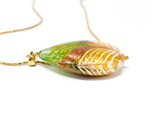 Lade das Bild in den Galerie-Viewer, Vintage Schmuck I Murano Tropfen I vergoldet I Anhänger + Kette I 925er Silber